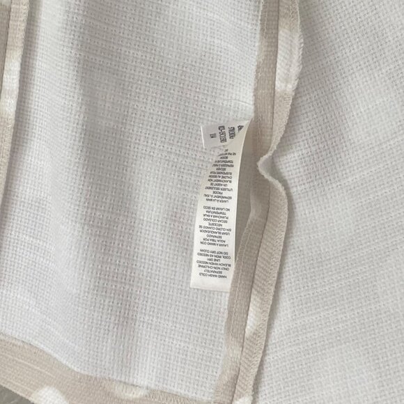 Chicos 2 Linen Blend Cardigan Womens  L 12/14 Beige/White Polka Dot Long Open - Picture 6 of 13